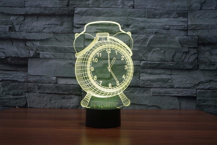 Color Changing LED 3D Clock
