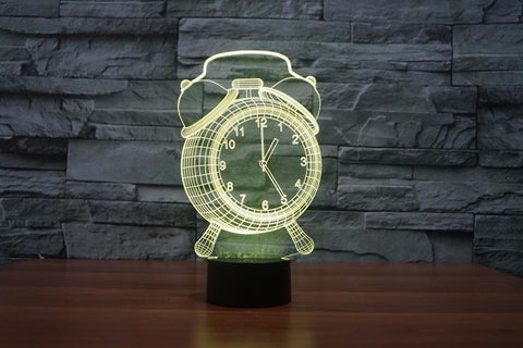Color Changing LED 3D Clock