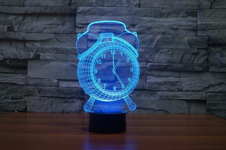 Color Changing LED 3D Clock