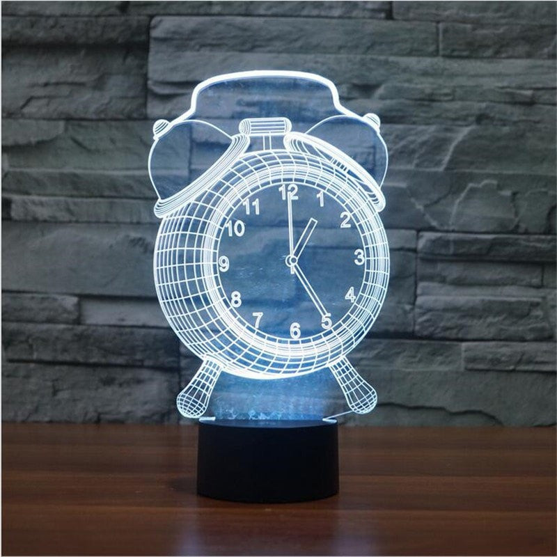 Color Changing LED 3D Clock