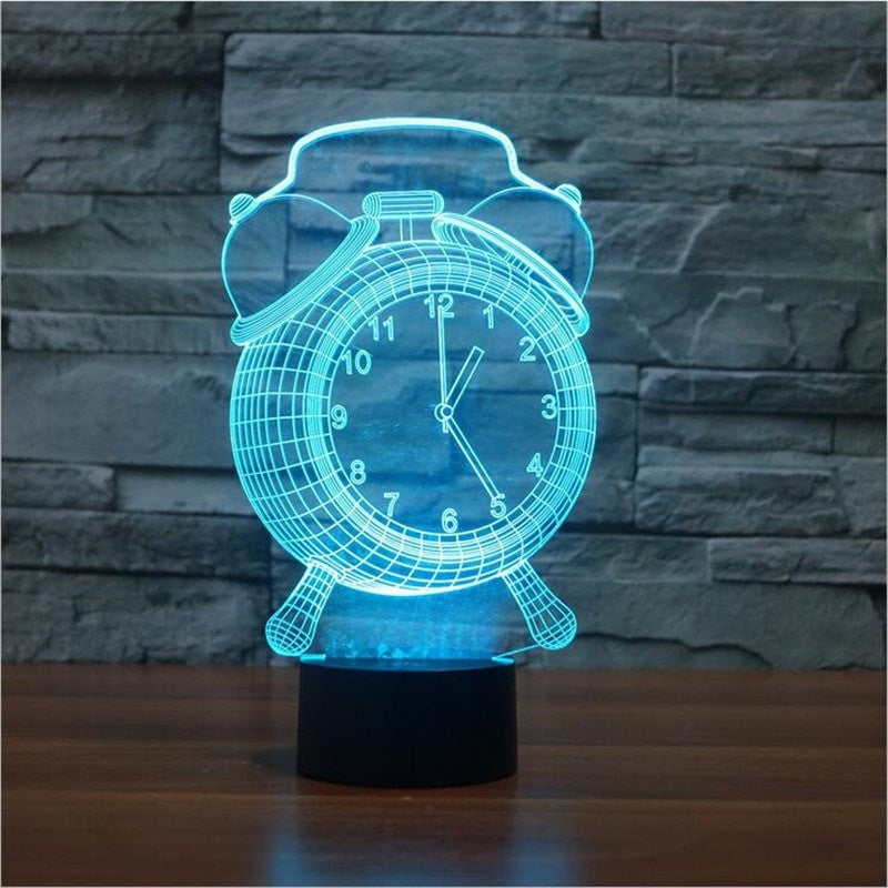 Color Changing LED 3D Clock