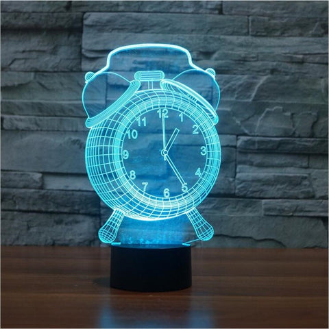 Color Changing LED 3D Clock