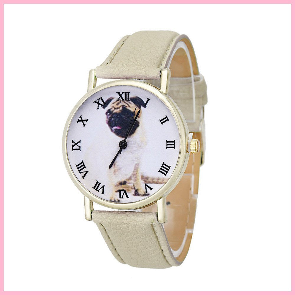 Amazing Pug Leather Watch Offer